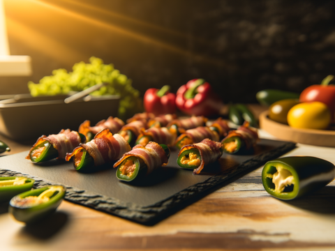 Bacon-Wrapped Jalapeño Poppers for the Grill