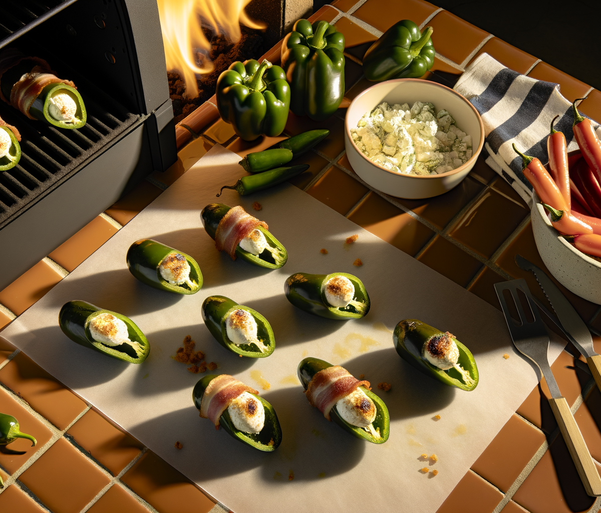 Cream Cheese Stuffed Jalapeños Smoked on a Pellet Grill