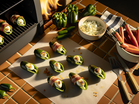 Cream Cheese Stuffed Jalapeños Smoked on a Pellet Grill